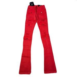 Doctrine Savant Super Stacked Jean Red Size 32